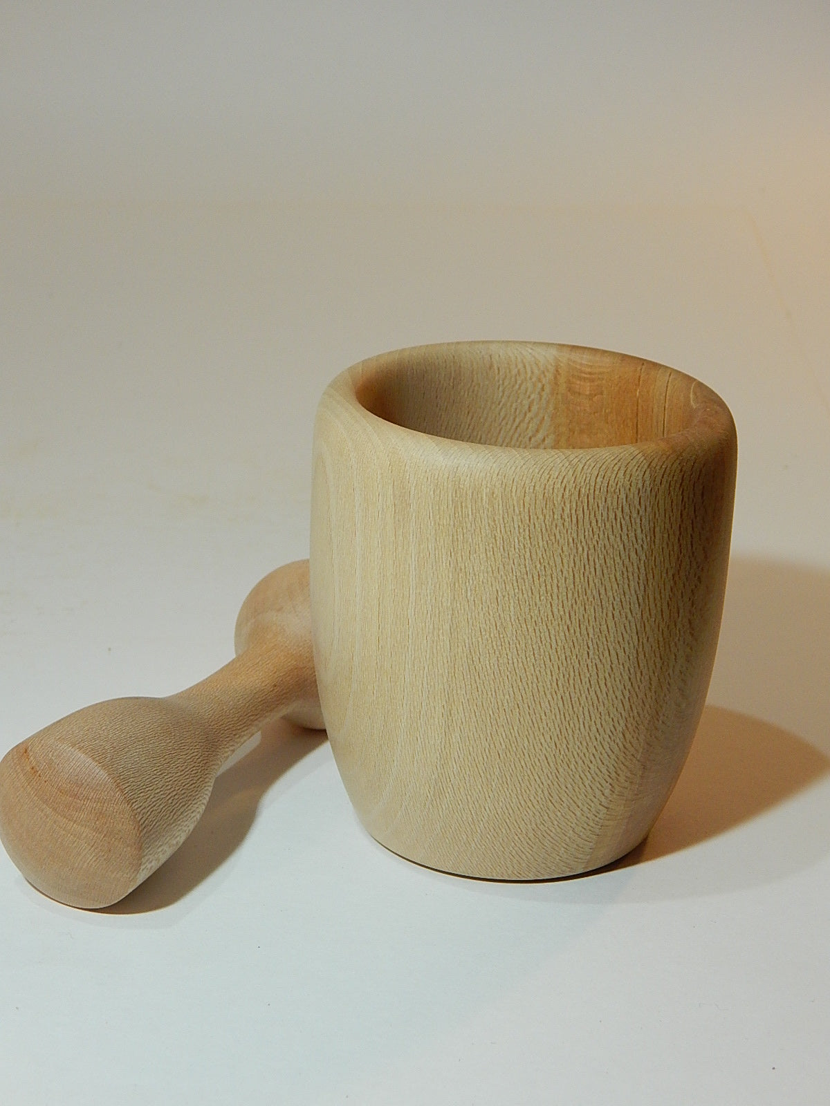 SYCAMORE MORTAR AND PESTLE HANDMADE LATHE TURNED ARTISAN CRAFTED