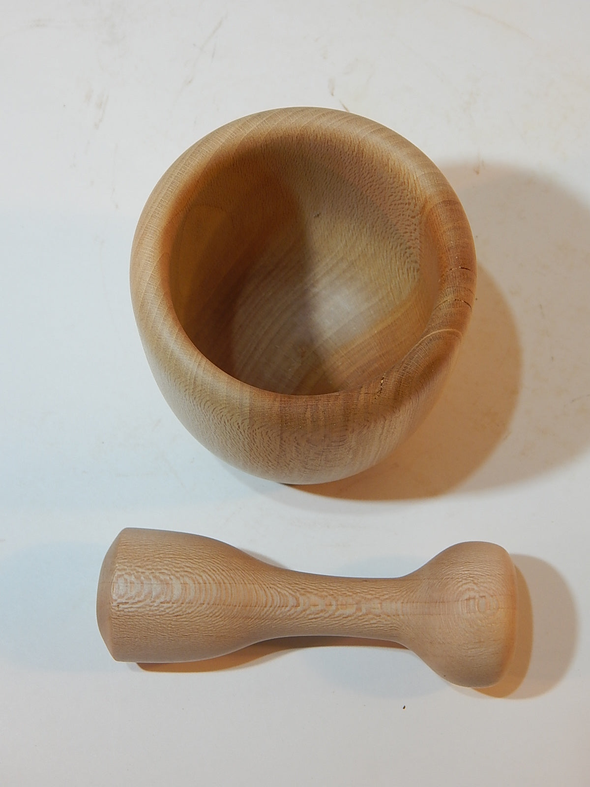 SYCAMORE MORTAR AND PESTLE HANDMADE LATHE TURNED ARTISAN CRAFTED