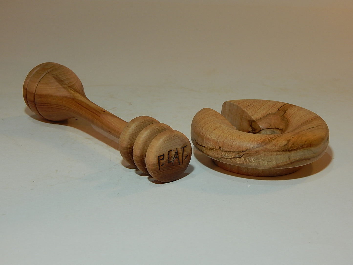 Honey Dipper with Lid and Jar, For The Honey Lover Handmade Artisan Crafted 6" Lathe Turned