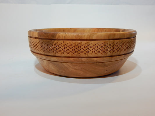 Wild Cherry Bowl, Handmade Lathe Turned, Artisan Crafted