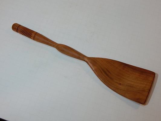 Wooden Spoon Solid Wild Cherry Lathe Turned Artisan Crafted