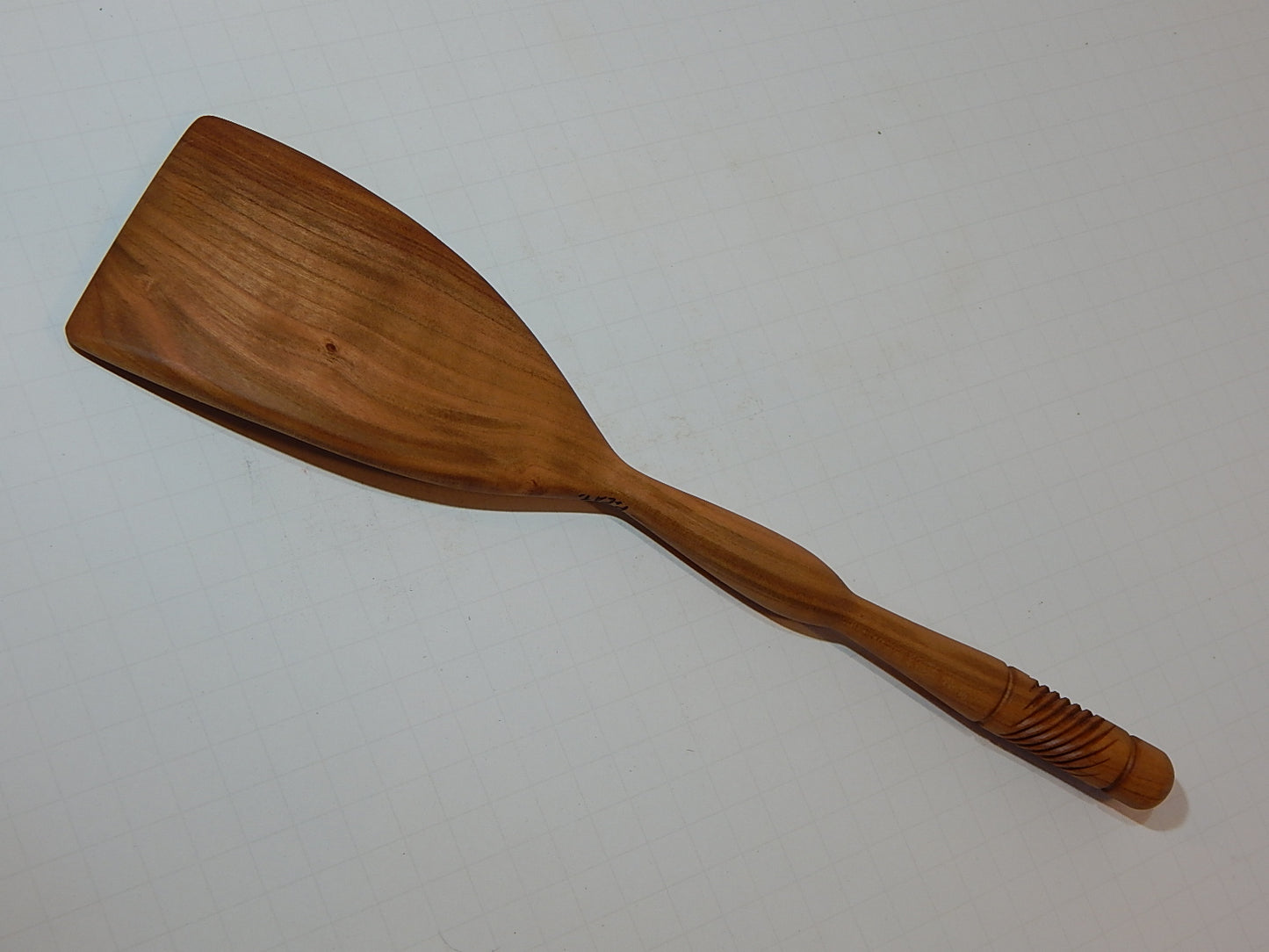 Wooden Spoon Solid Wild Cherry Lathe Turned Artisan Crafted