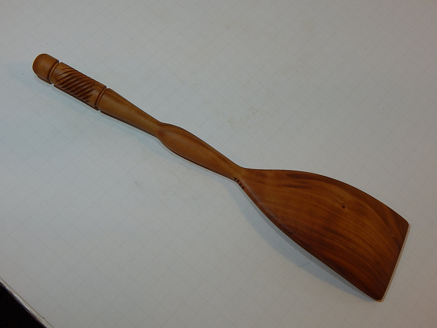 Wooden Spoon Solid Wild Cherry Lathe Turned Artisan Crafted