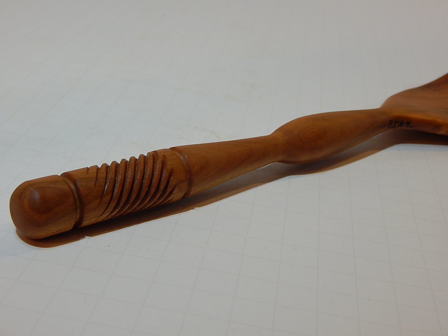 Wooden Spoon Solid Wild Cherry Lathe Turned Artisan Crafted