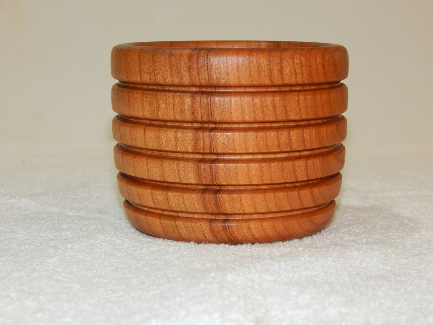 WILD CHERRY WOOD 4 BOWLS HANDMADE SET ARTISAN CRAFTED