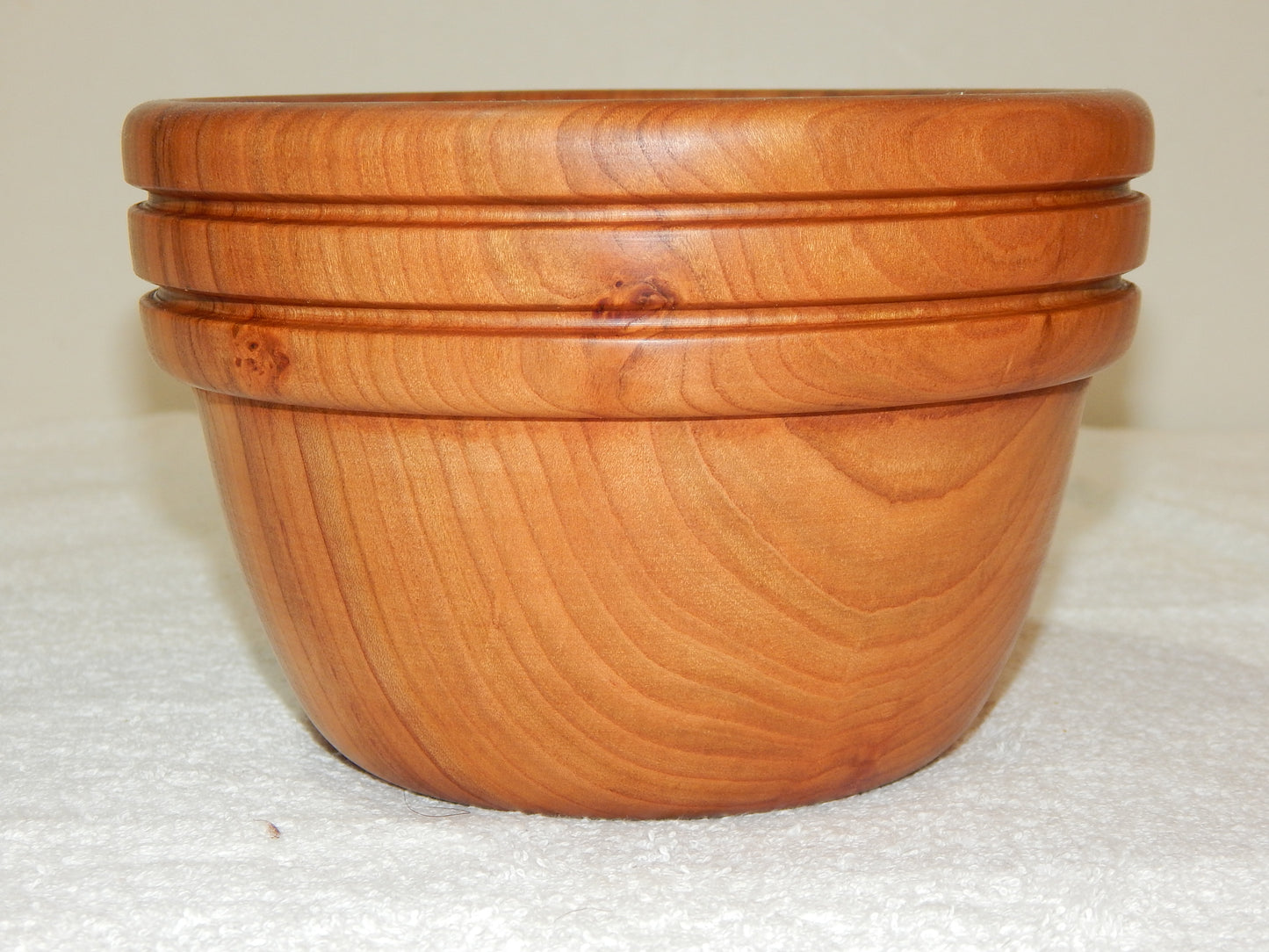 WILD CHERRY WOOD 2 BOWLS HANDMADE SET ARTISAN CRAFTED