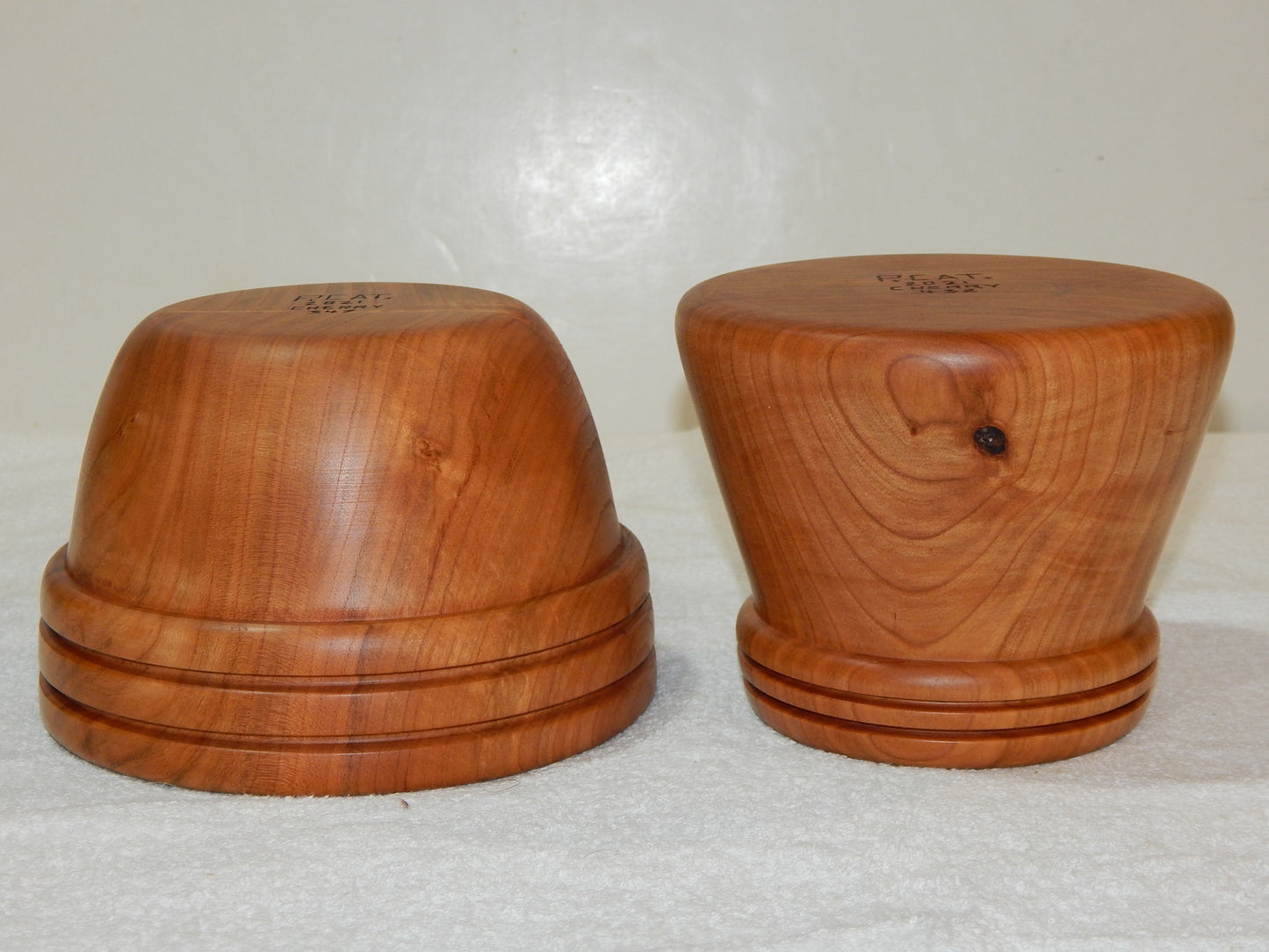 WILD CHERRY WOOD 2 BOWLS HANDMADE SET ARTISAN CRAFTED