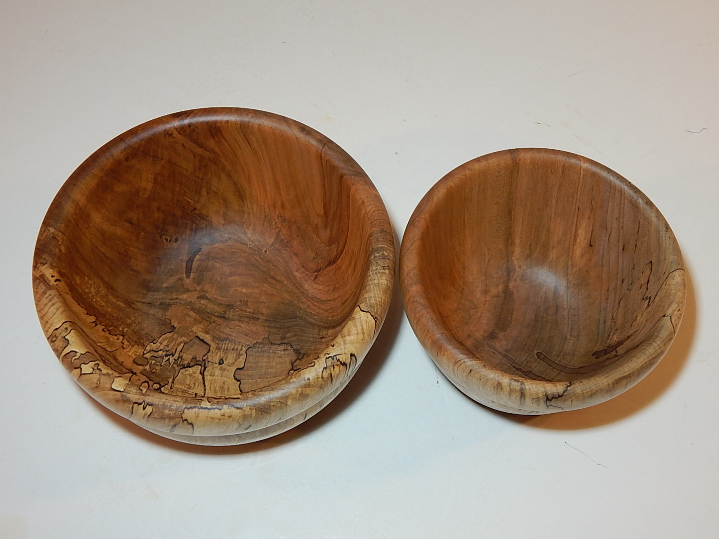 Maple 2 Bowl Set, Handmade Lathe Turned, Artisan Crafted