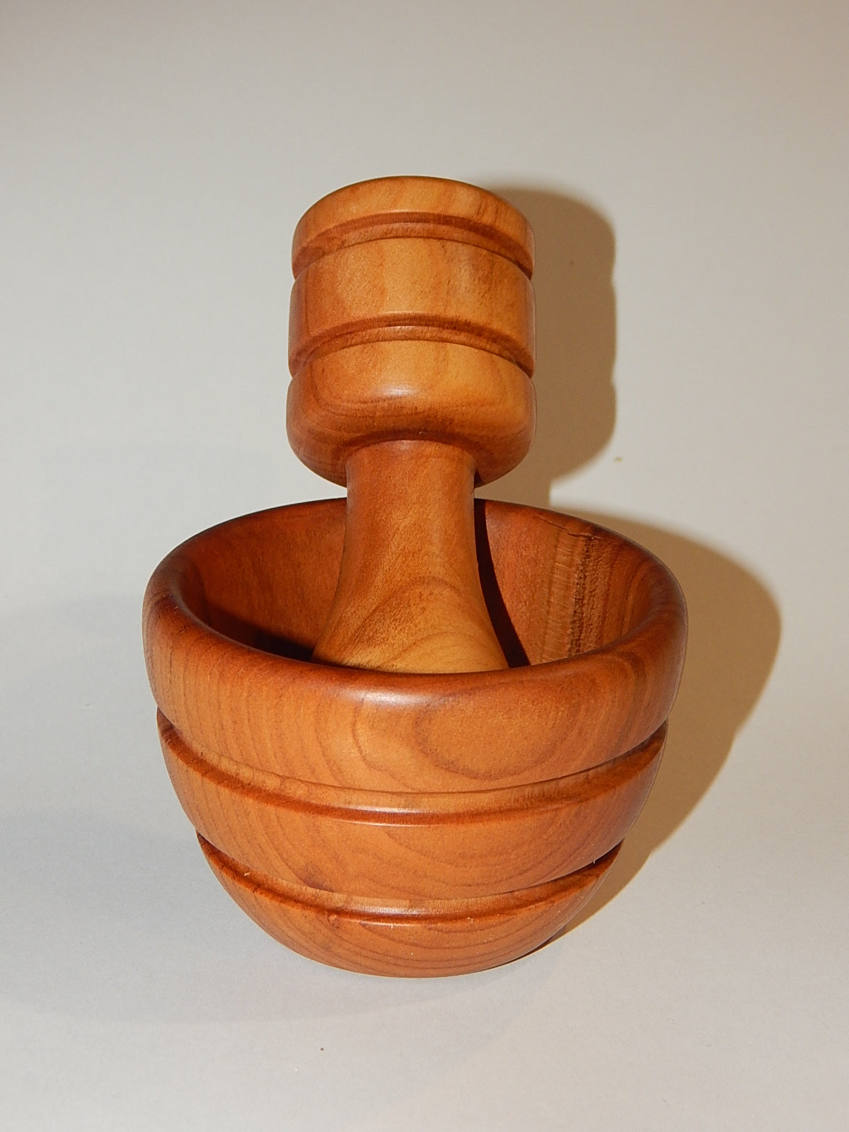 WILD CHERRY MORTAR AND PESTLE HANDMADE LATHE TURNED ARTISAN CRAFTED