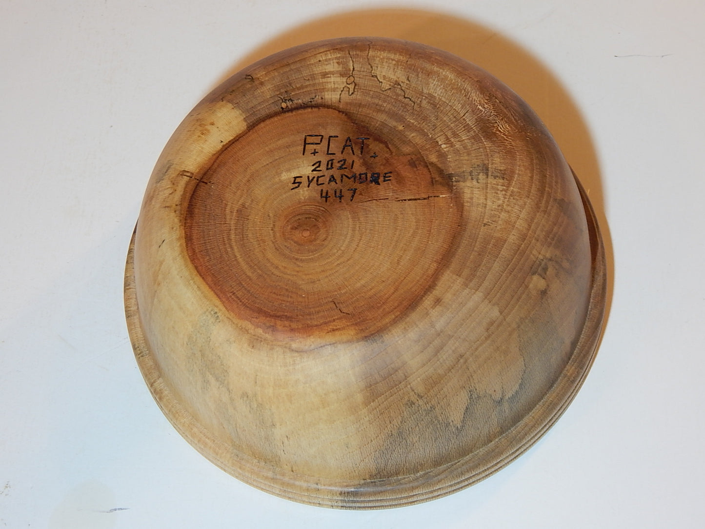 Sycamore Bowl, Handmade, Lathe Turned, Artisan Crafted