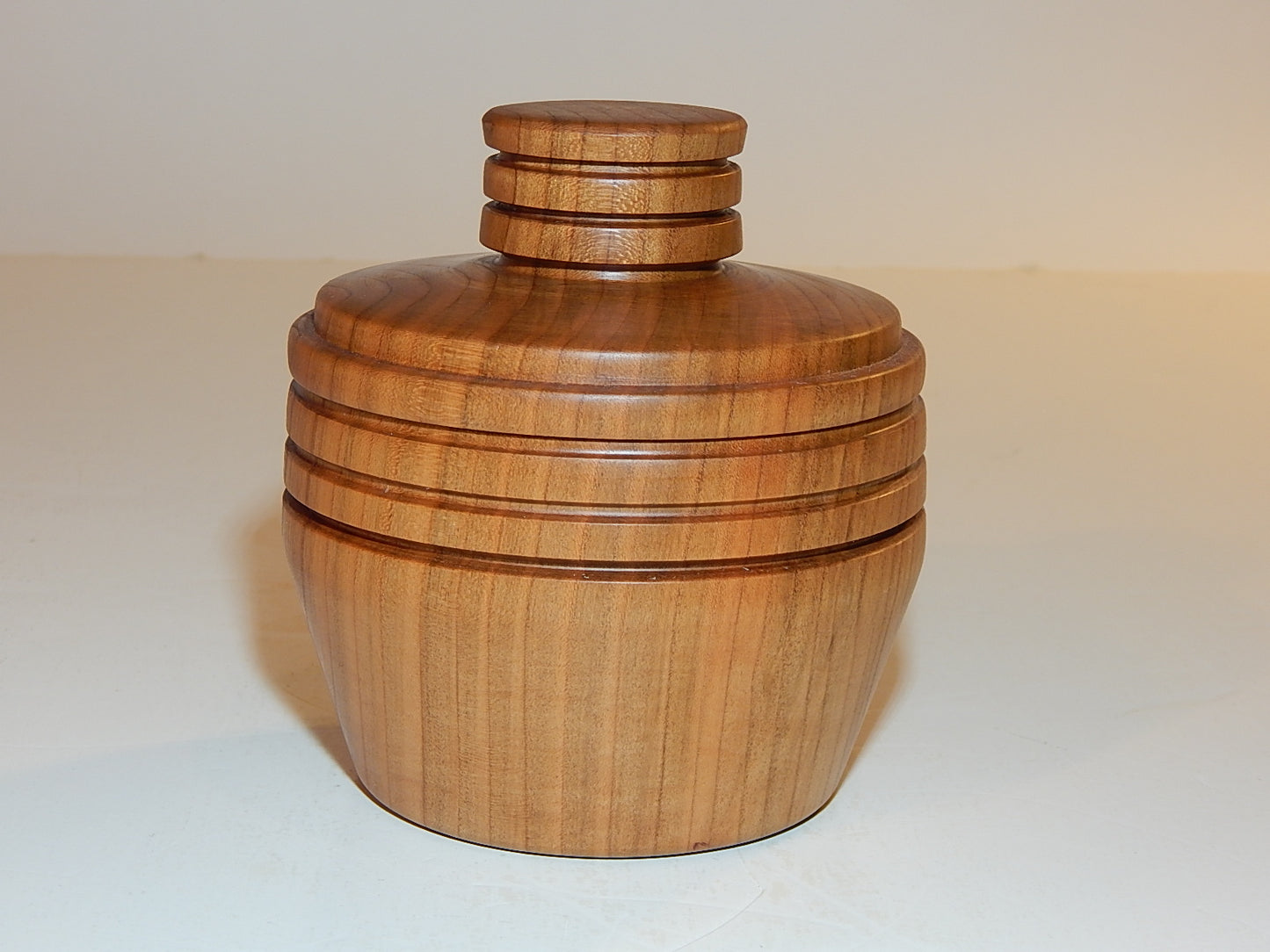 Wild Cherry Bowl with Lid, Handmade Lathe Turned Box, Artisan Crafted