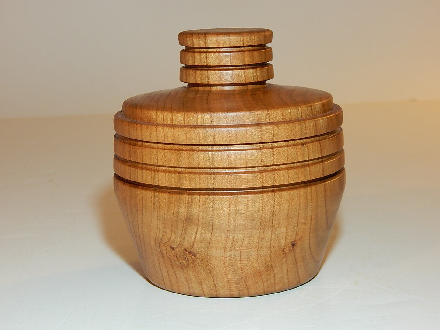 Wild Cherry Bowl with Lid, Handmade Lathe Turned Box, Artisan Crafted