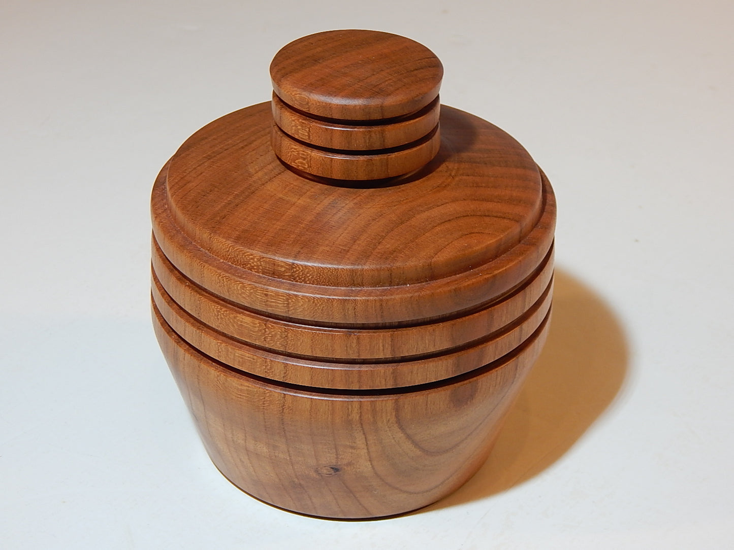 Wild Cherry Bowl with Lid, Handmade Lathe Turned Box, Artisan Crafted