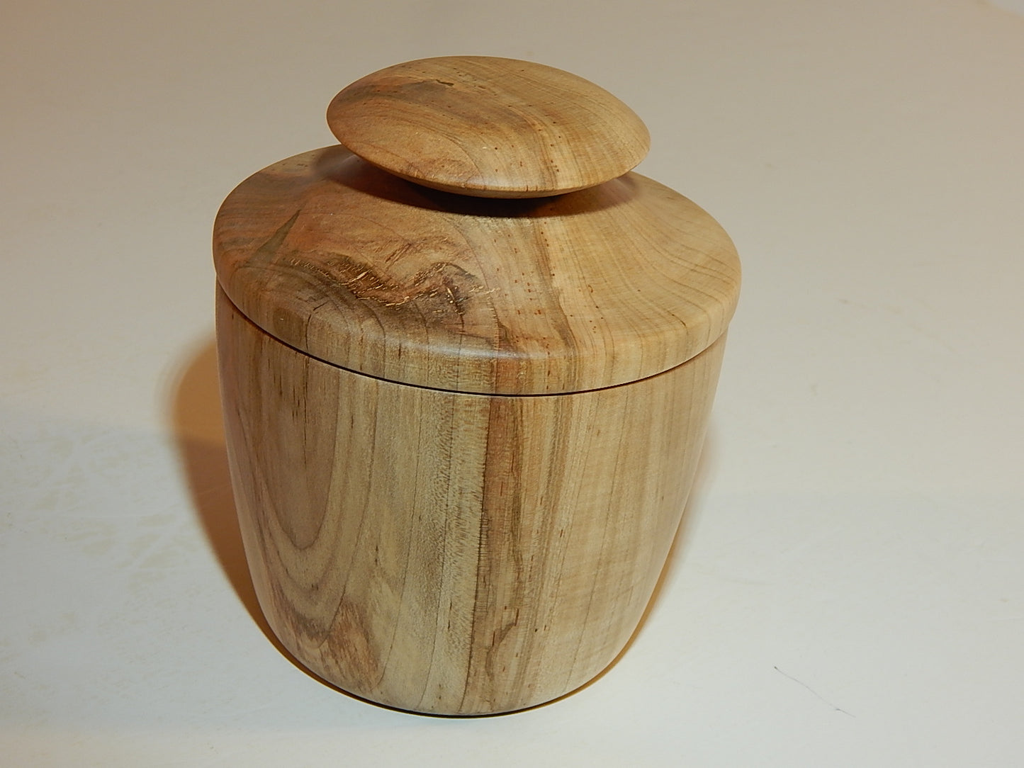 Maple Bowl with Lid, Handmade Lathe Turned Box, Artisan Crafted