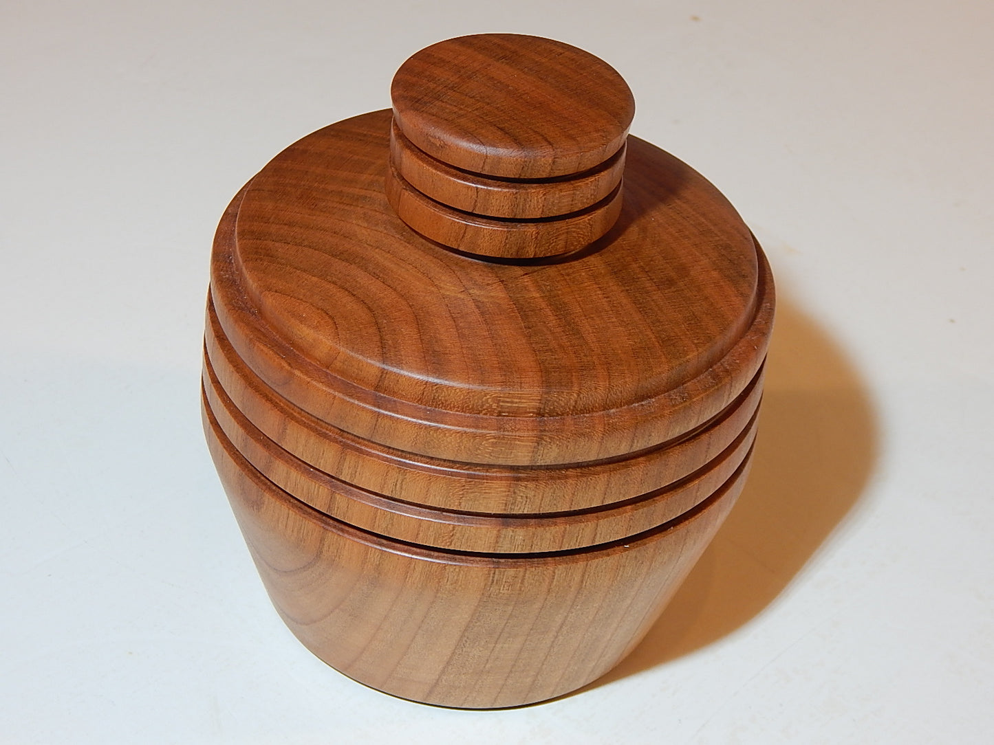 Wild Cherry Bowl with Lid, Handmade Lathe Turned Box, Artisan Crafted