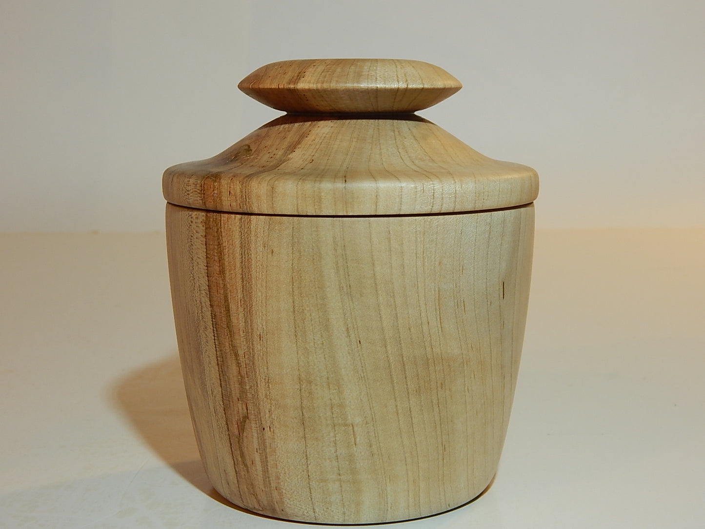 Maple Bowl with Lid, Handmade Lathe Turned Box, Artisan Crafted