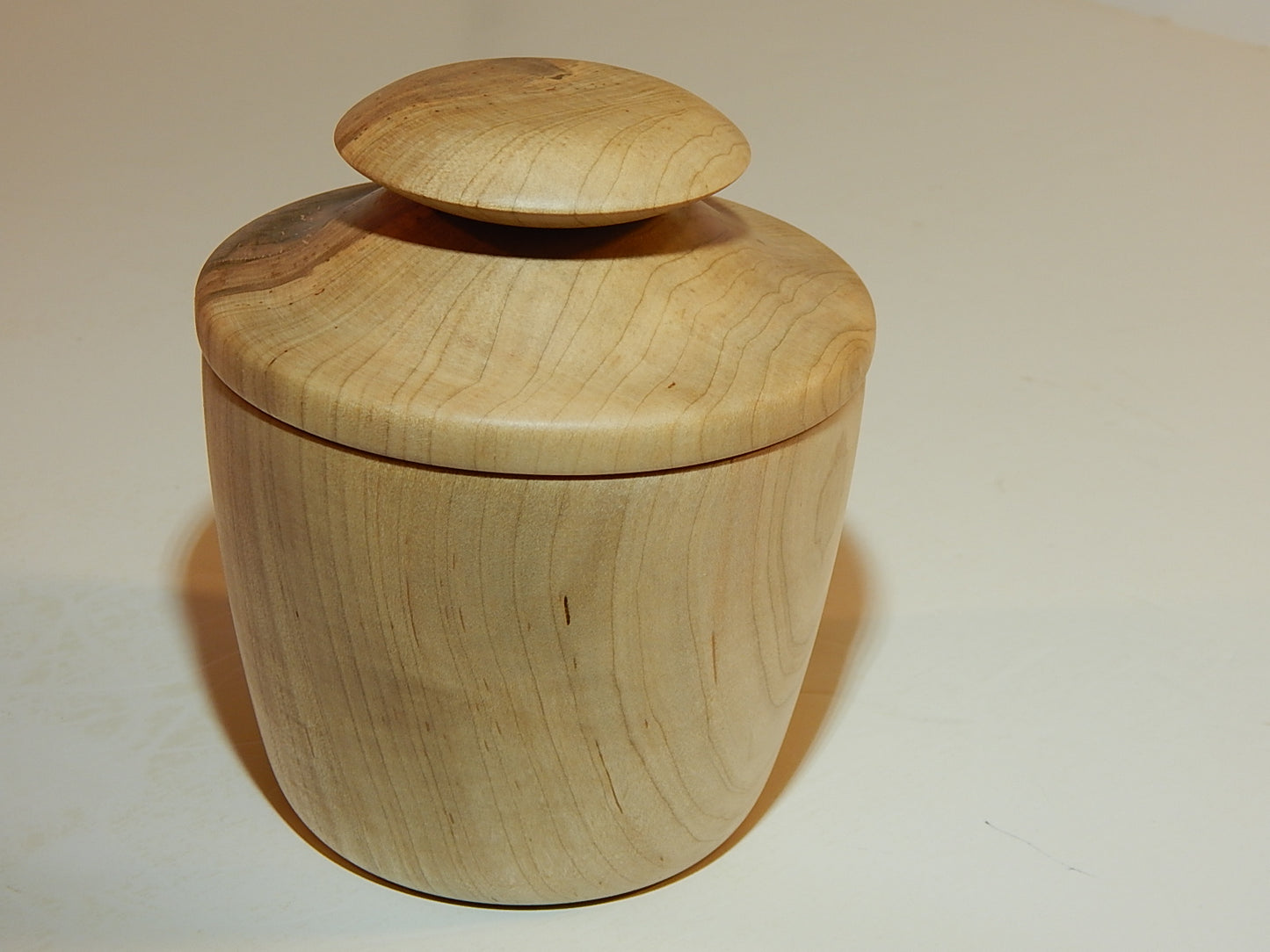 Maple Bowl with Lid, Handmade Lathe Turned Box, Artisan Crafted