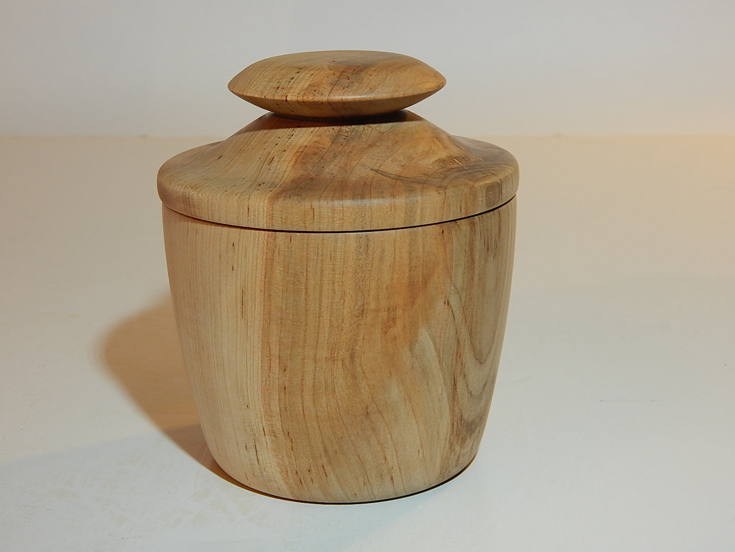 Maple Bowl with Lid, Handmade Lathe Turned Box, Artisan Crafted