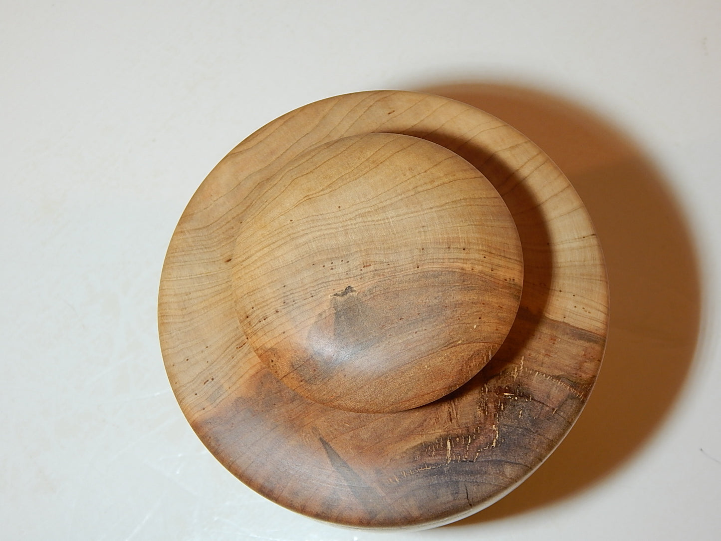 Maple Bowl with Lid, Handmade Lathe Turned Box, Artisan Crafted