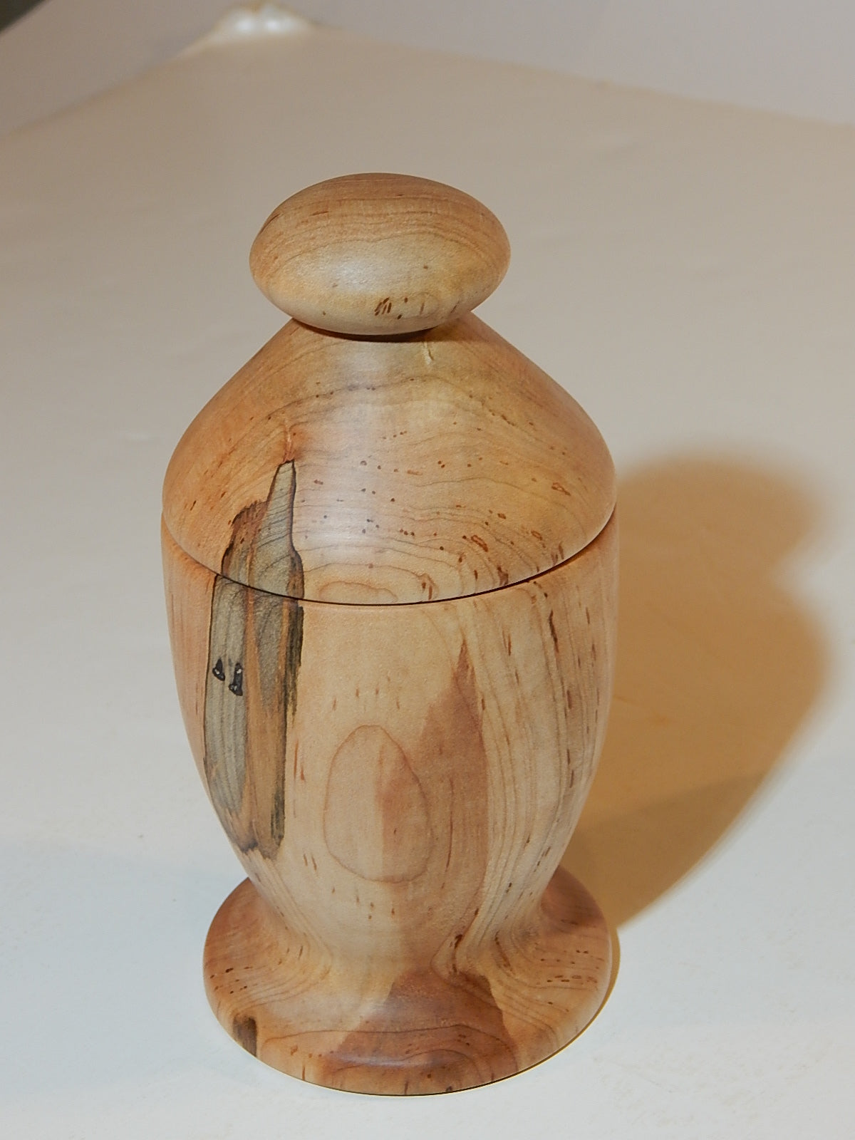 Maple Bowl with Lid, Handmade Lathe Turned Box, Artisan Crafted