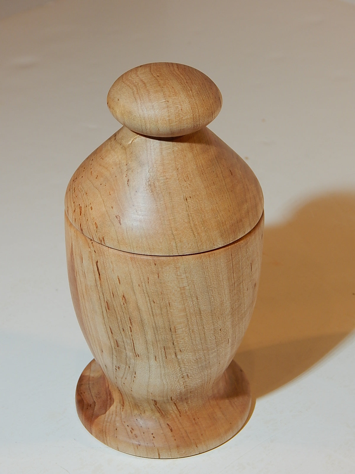 Maple Bowl with Lid, Handmade Lathe Turned Box, Artisan Crafted