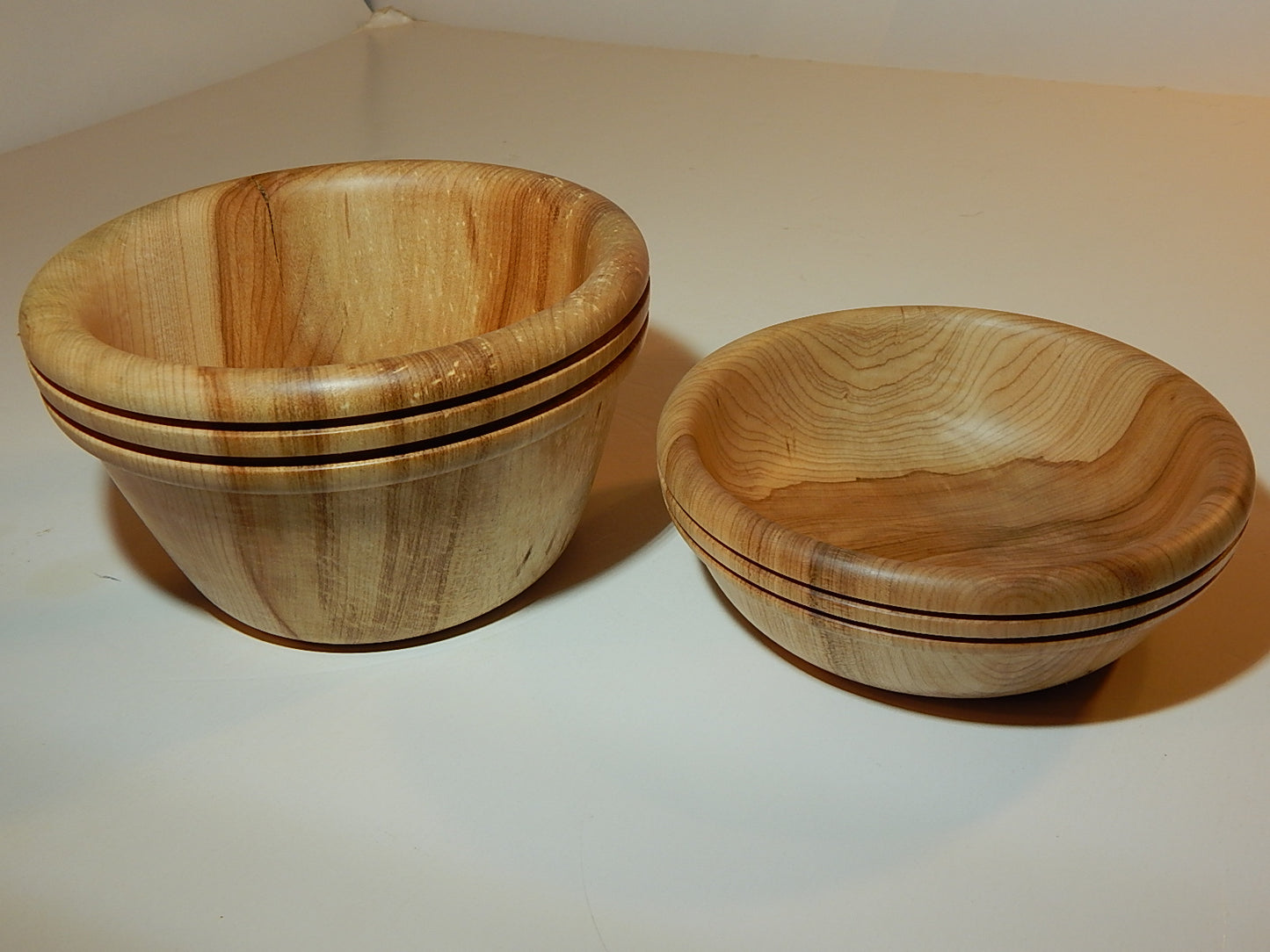 Maple 2 Bowl Set, Handmade Lathe Turned, Artisan Crafted