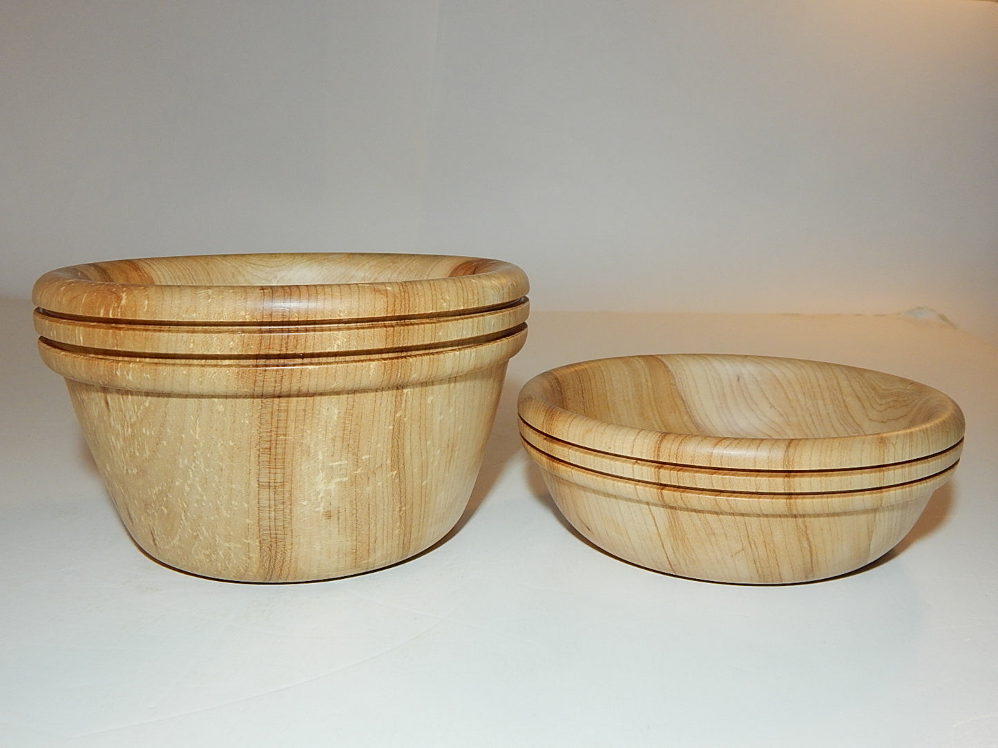 Maple 2 Bowl Set, Handmade Lathe Turned, Artisan Crafted