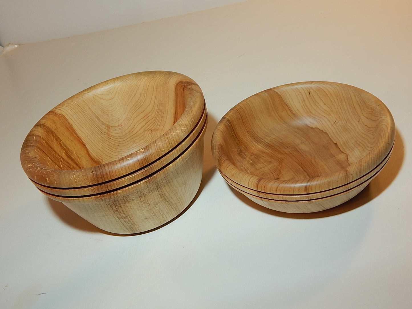 Maple 2 Bowl Set, Handmade Lathe Turned, Artisan Crafted