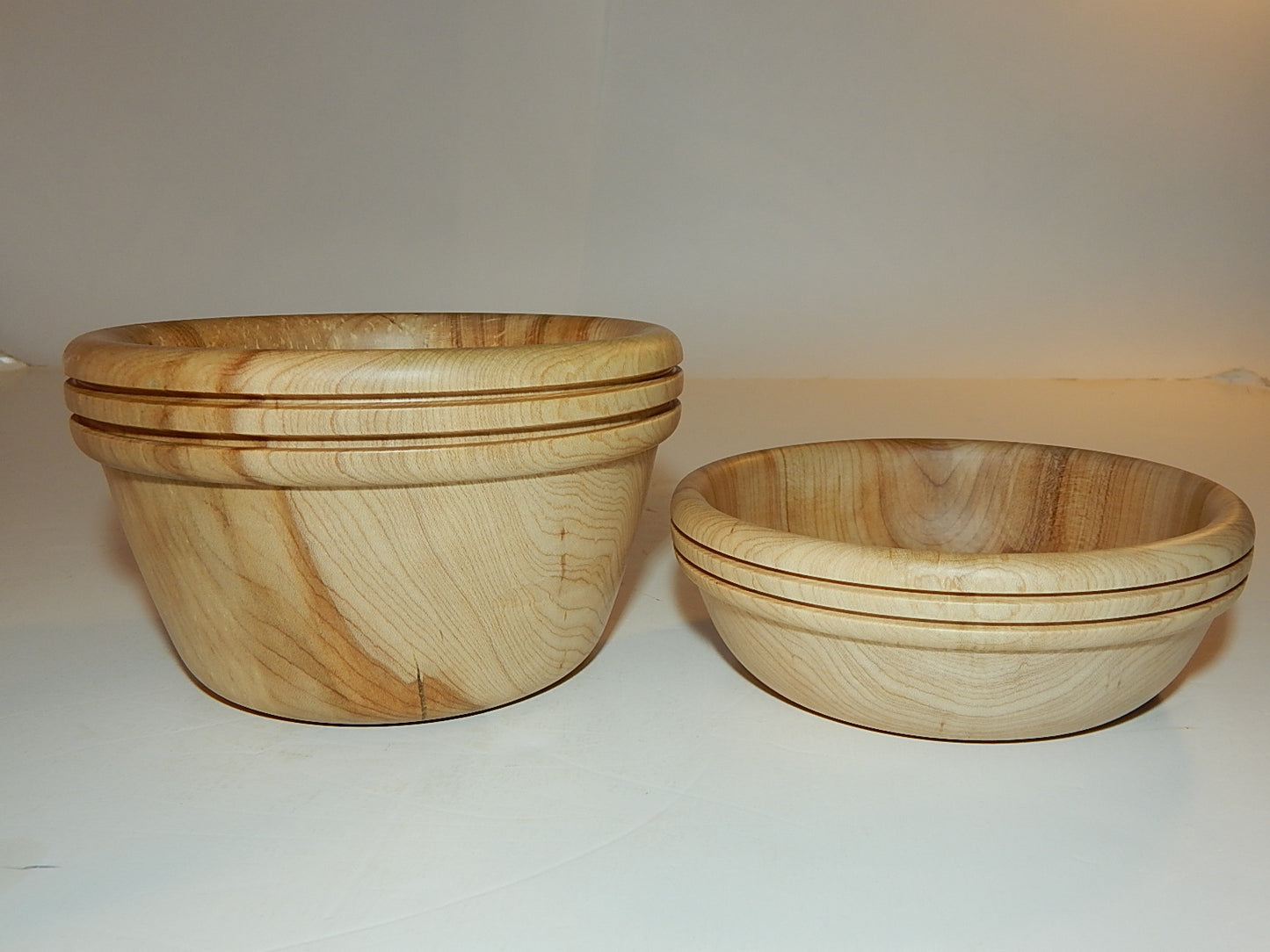 Maple 2 Bowl Set, Handmade Lathe Turned, Artisan Crafted