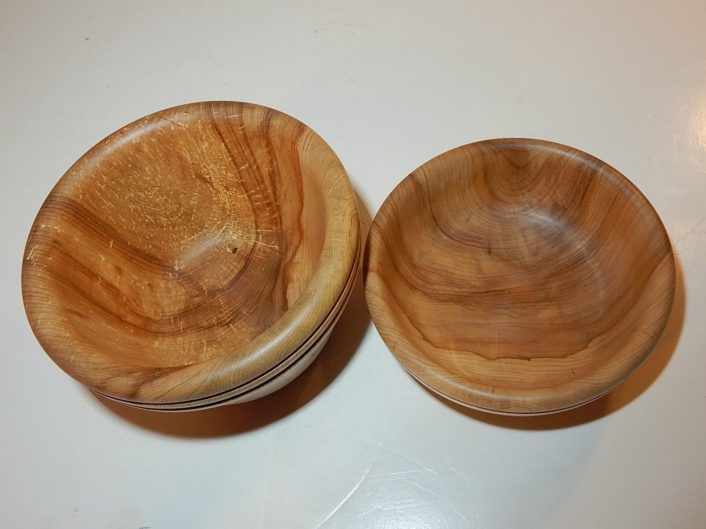 Maple 2 Bowl Set, Handmade Lathe Turned, Artisan Crafted