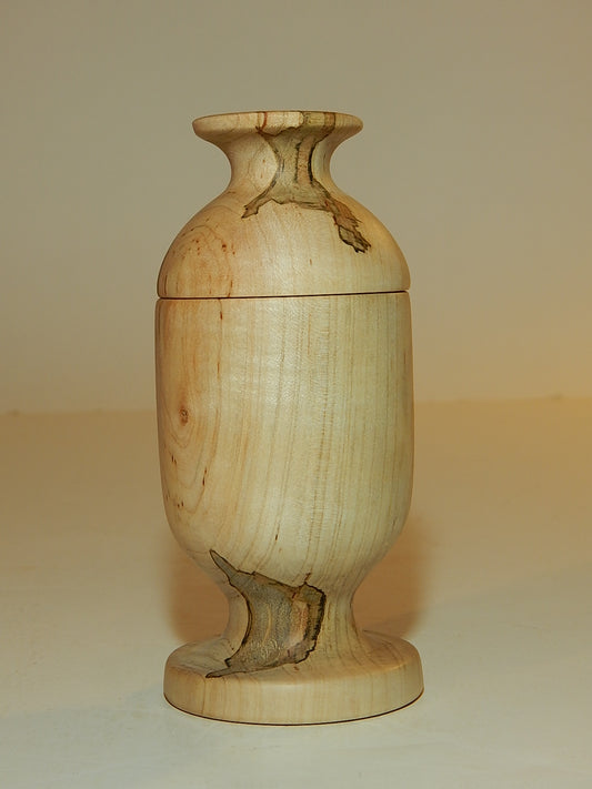 Maple Bowl with Lid, Handmade Lathe Turned Box, Artisan Crafted