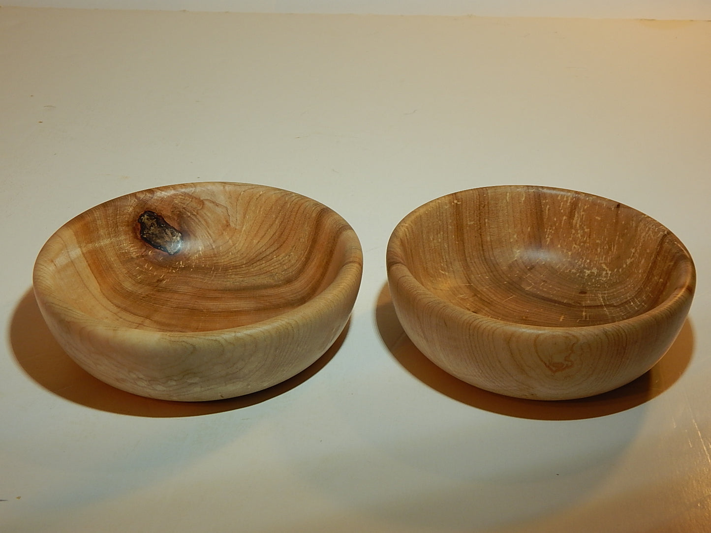 Maple 2 Bowl Set, Handmade Lathe Turned, Artisan Crafted