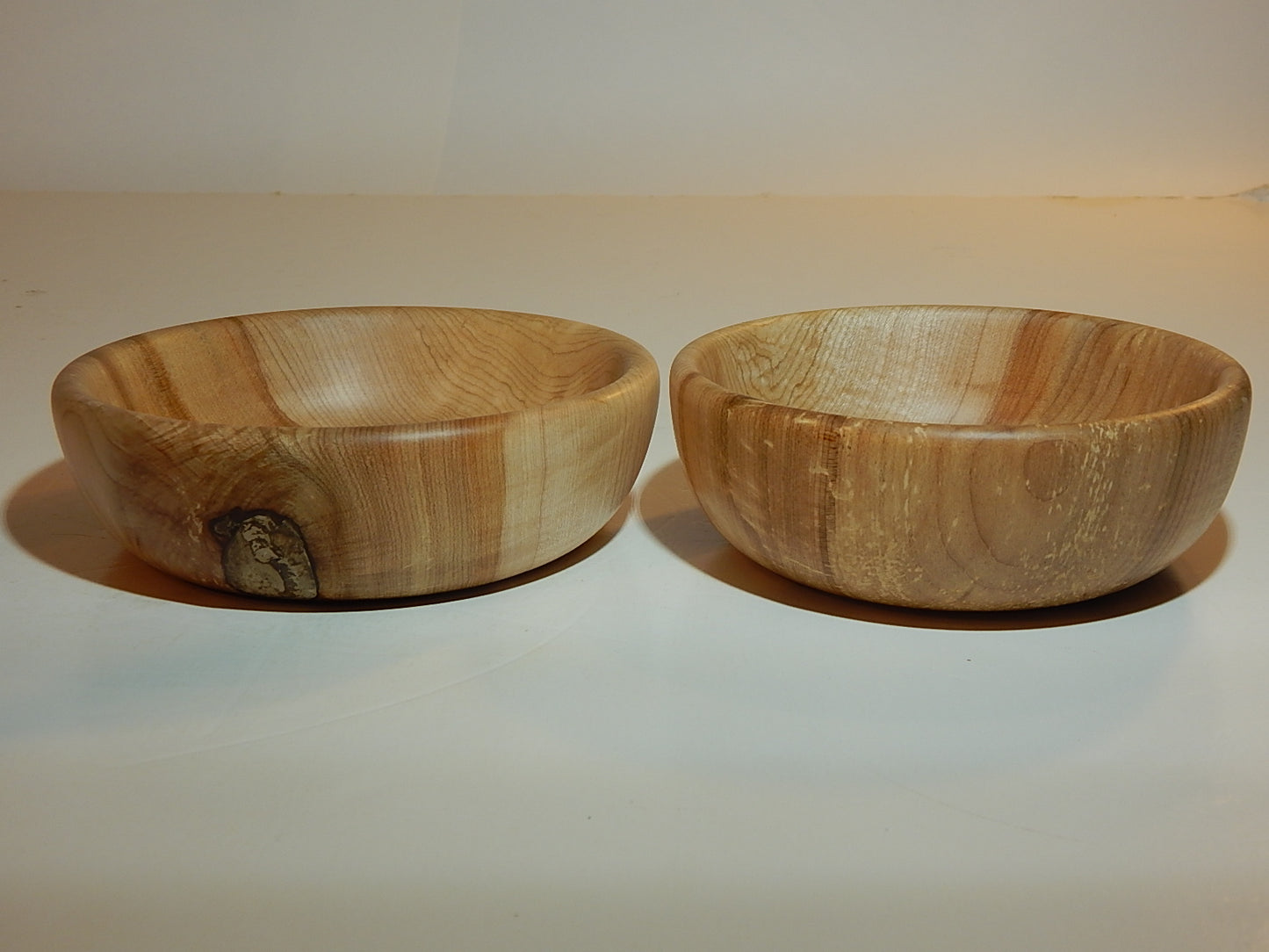 Maple 2 Bowl Set, Handmade Lathe Turned, Artisan Crafted