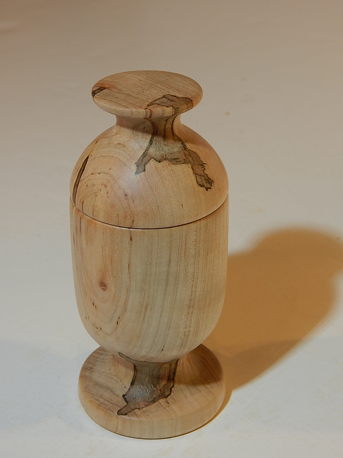 Maple Bowl with Lid, Handmade Lathe Turned Box, Artisan Crafted