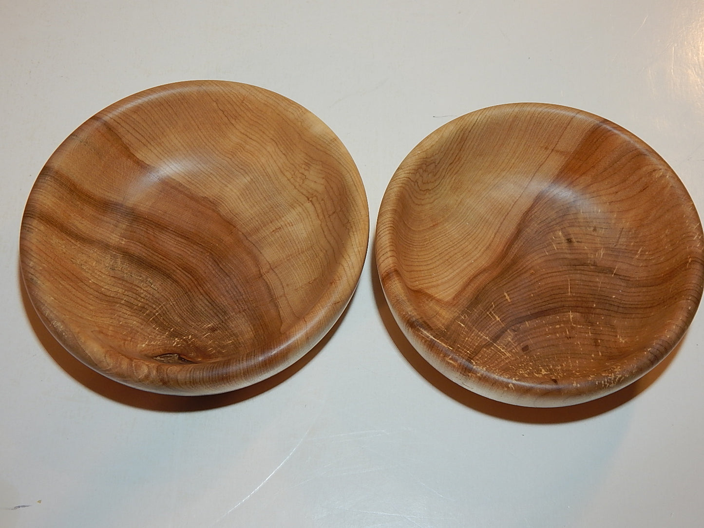 Maple 2 Bowl Set, Handmade Lathe Turned, Artisan Crafted