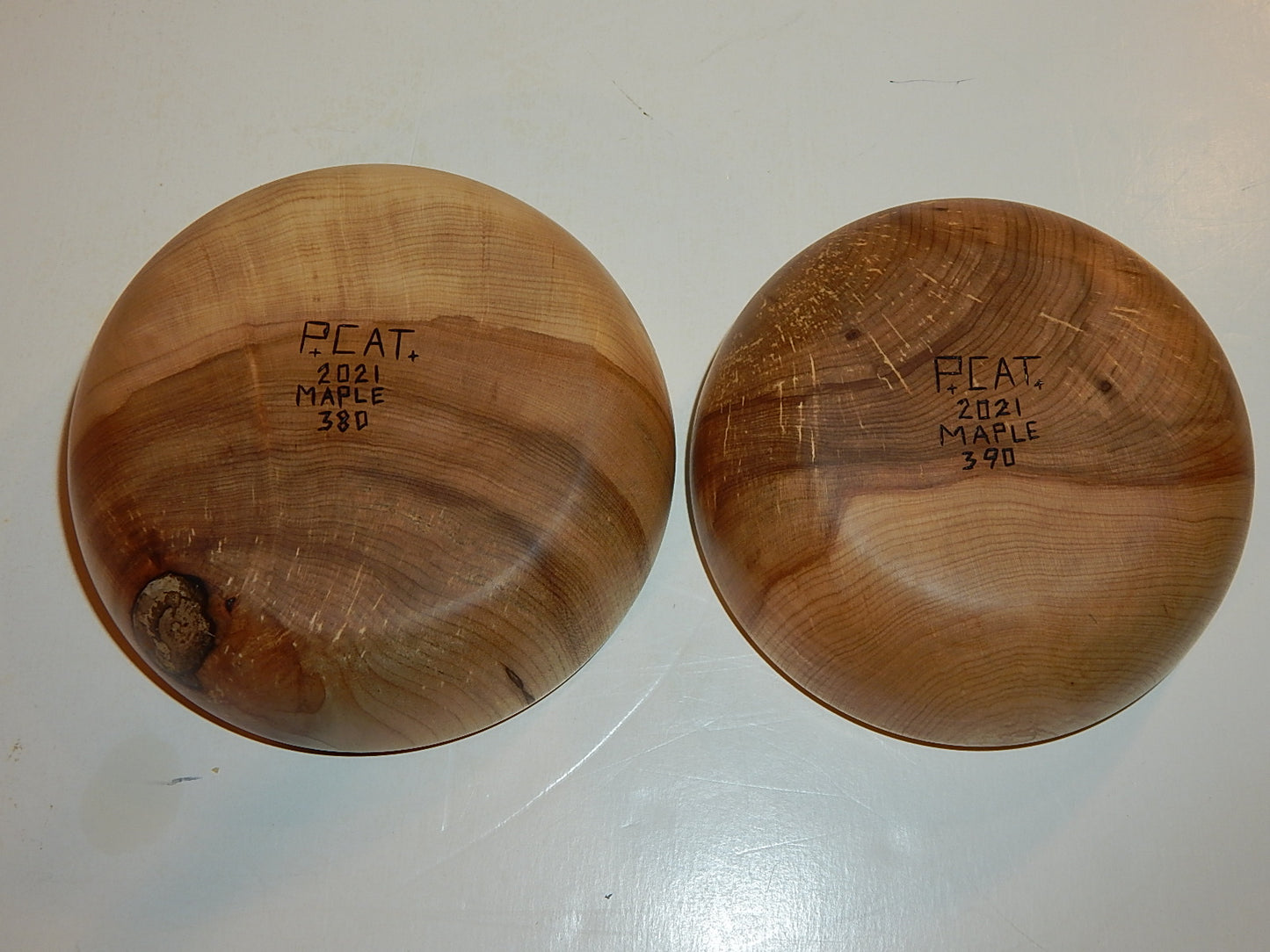 Maple 2 Bowl Set, Handmade Lathe Turned, Artisan Crafted