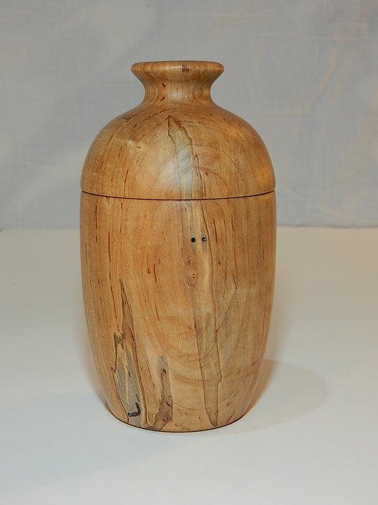 Maple Bowl with Lid, Handmade Lathe Turned Box, Artisan Crafted