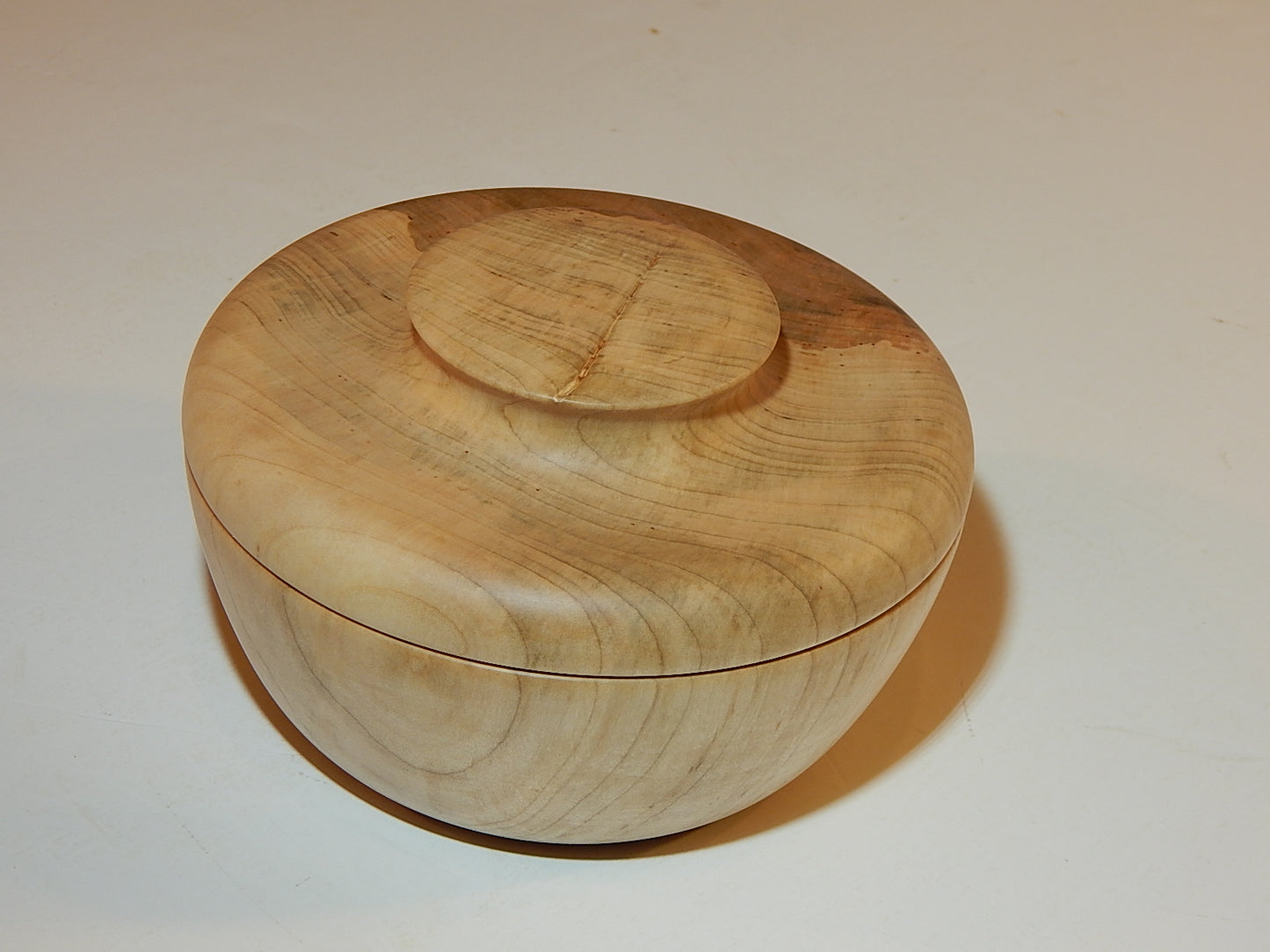 Maple Bowl with Lid, Handmade Lathe Turned Box, Artisan Crafted