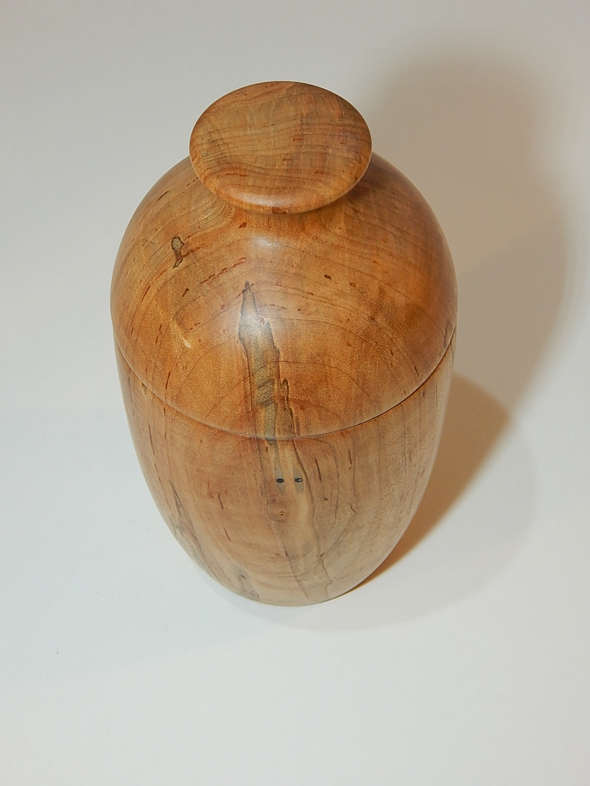 Maple Bowl with Lid, Handmade Lathe Turned Box, Artisan Crafted