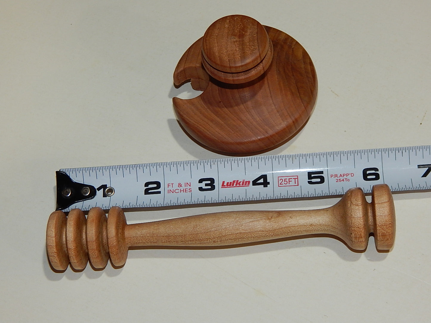 Honey Dipper with Lid and Jar, For The Honey Lover Handmade Artisan Crafted 6" Lathe Turned Maple