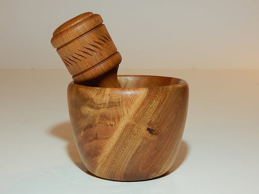 WILD CHERRY MORTAR AND PESTLE HANDMADE LATHE TURNED ARTISAN CRAFTED