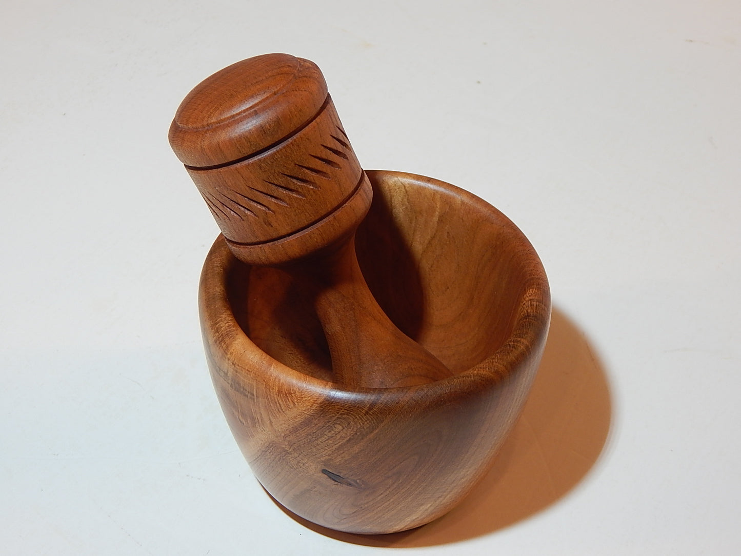 WILD CHERRY MORTAR AND PESTLE HANDMADE LATHE TURNED ARTISAN CRAFTED