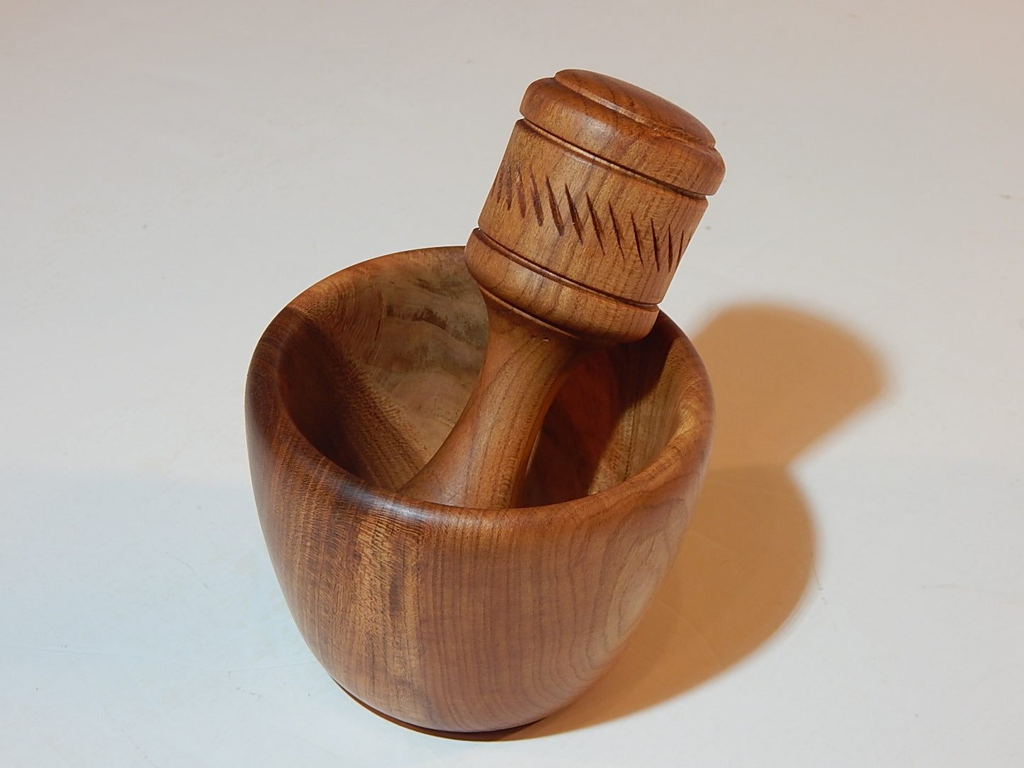 WILD CHERRY MORTAR AND PESTLE HANDMADE LATHE TURNED ARTISAN CRAFTED