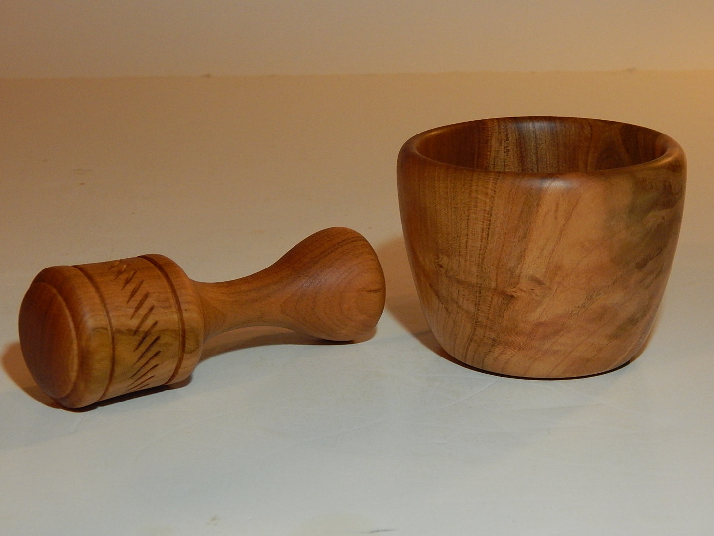 WILD CHERRY MORTAR AND PESTLE HANDMADE LATHE TURNED ARTISAN CRAFTED