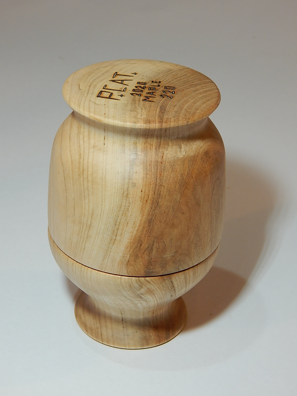 Maple Bowl with Lid, Handmade Lathe Turned Box, Artisan Crafted