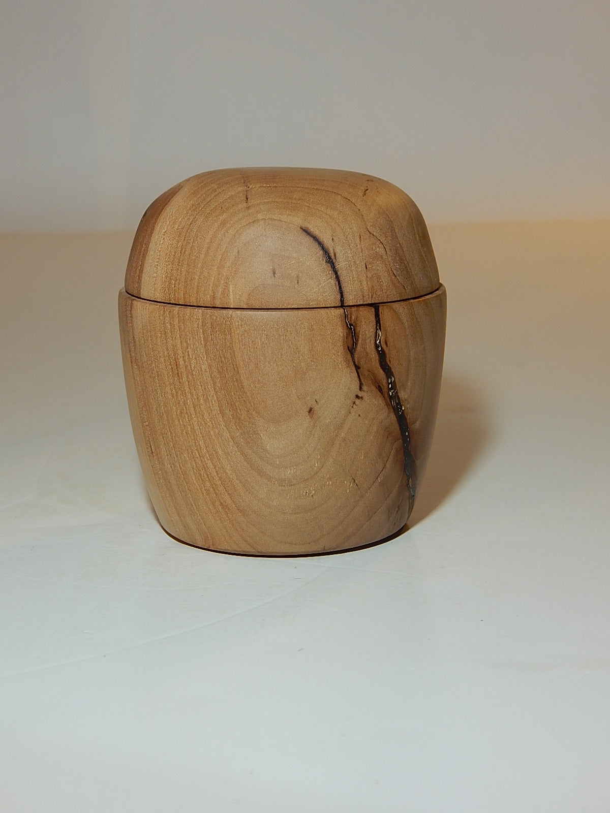 Maple Bowl with Lid, Handmade Lathe Turned Box, Artisan Crafted